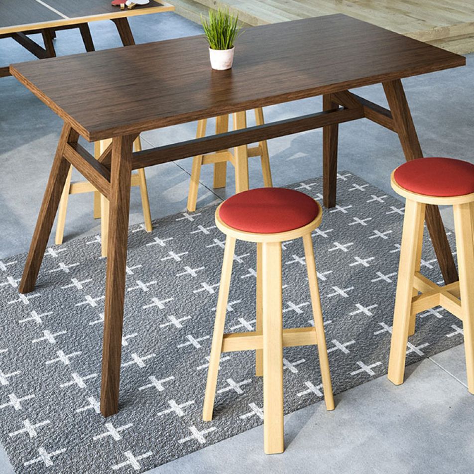 Contemporary high bar table RIFF ofs wooden / rectangular / home