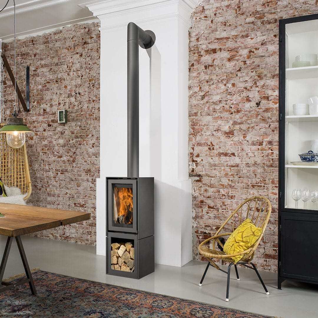 Wood-burning fireplace - BOX 20 45 - Barbas - free-standing / Single ...