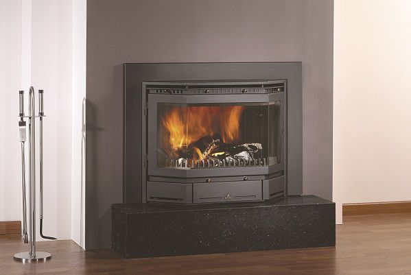 Wood-burning fireplace - BEAUFIRE - Barbas - contemporary / closed hearth /  built-in