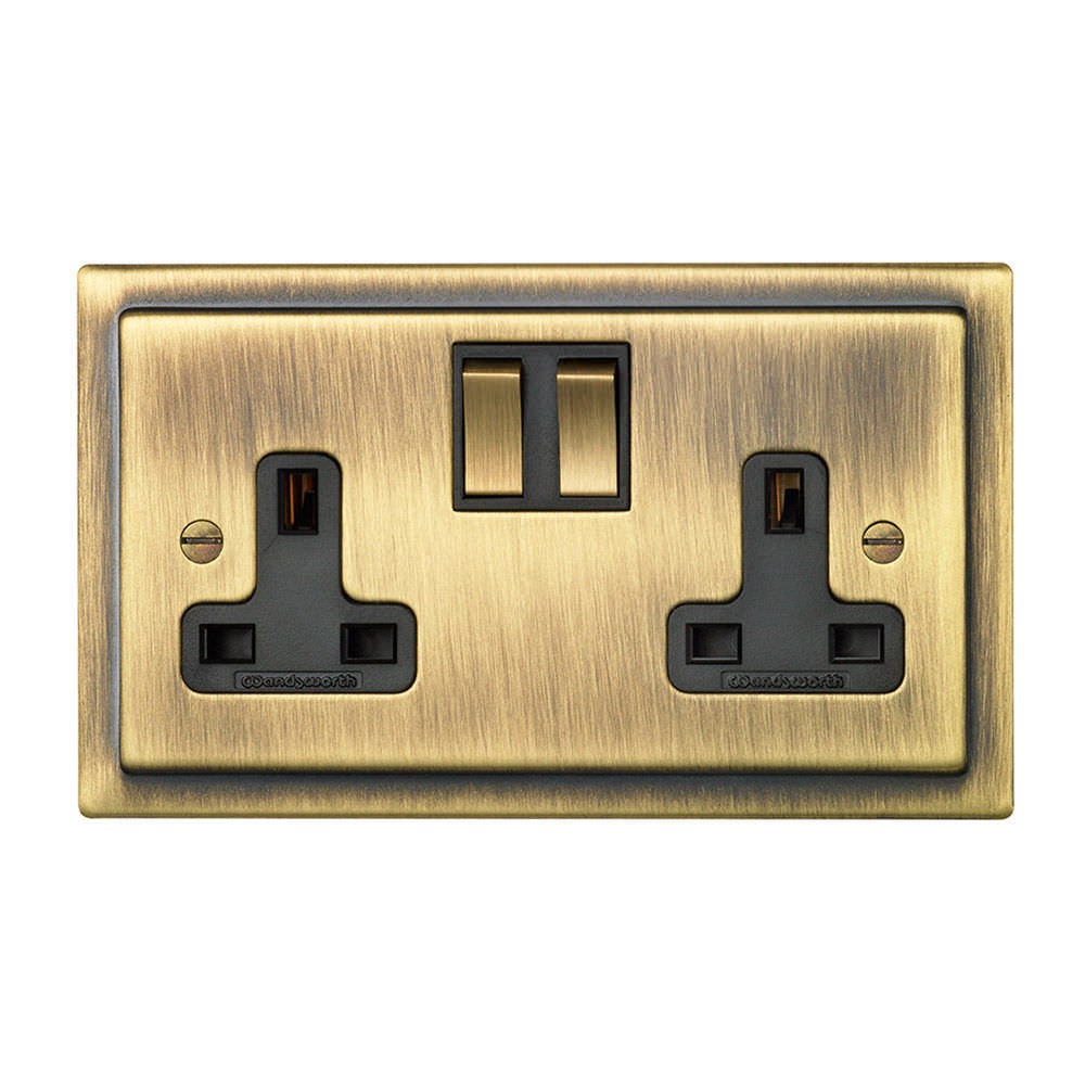 Power socket HERITAGE Wandsworth double / wallmounted / recessed