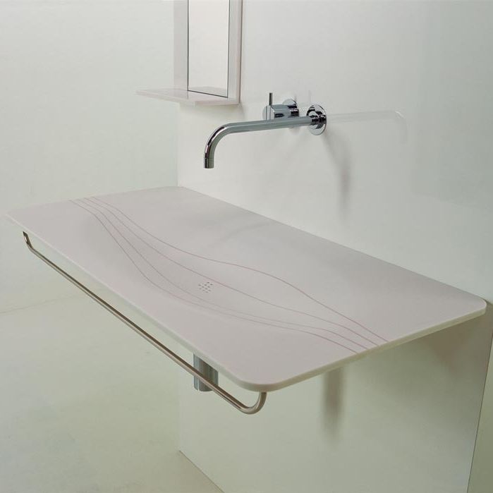 Wall-mounted washbasin - TATOO - Rapsel International Srl - Corian ...