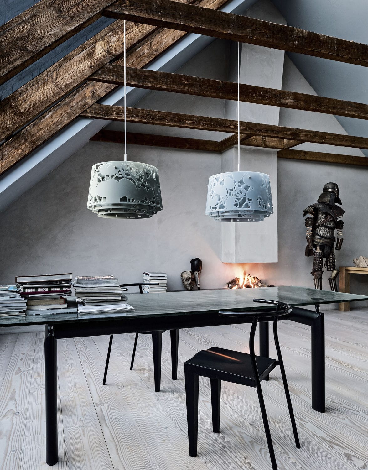 Pendant lamp - COLLAGE 450 - Louis Poulsen - aluminum / acrylic