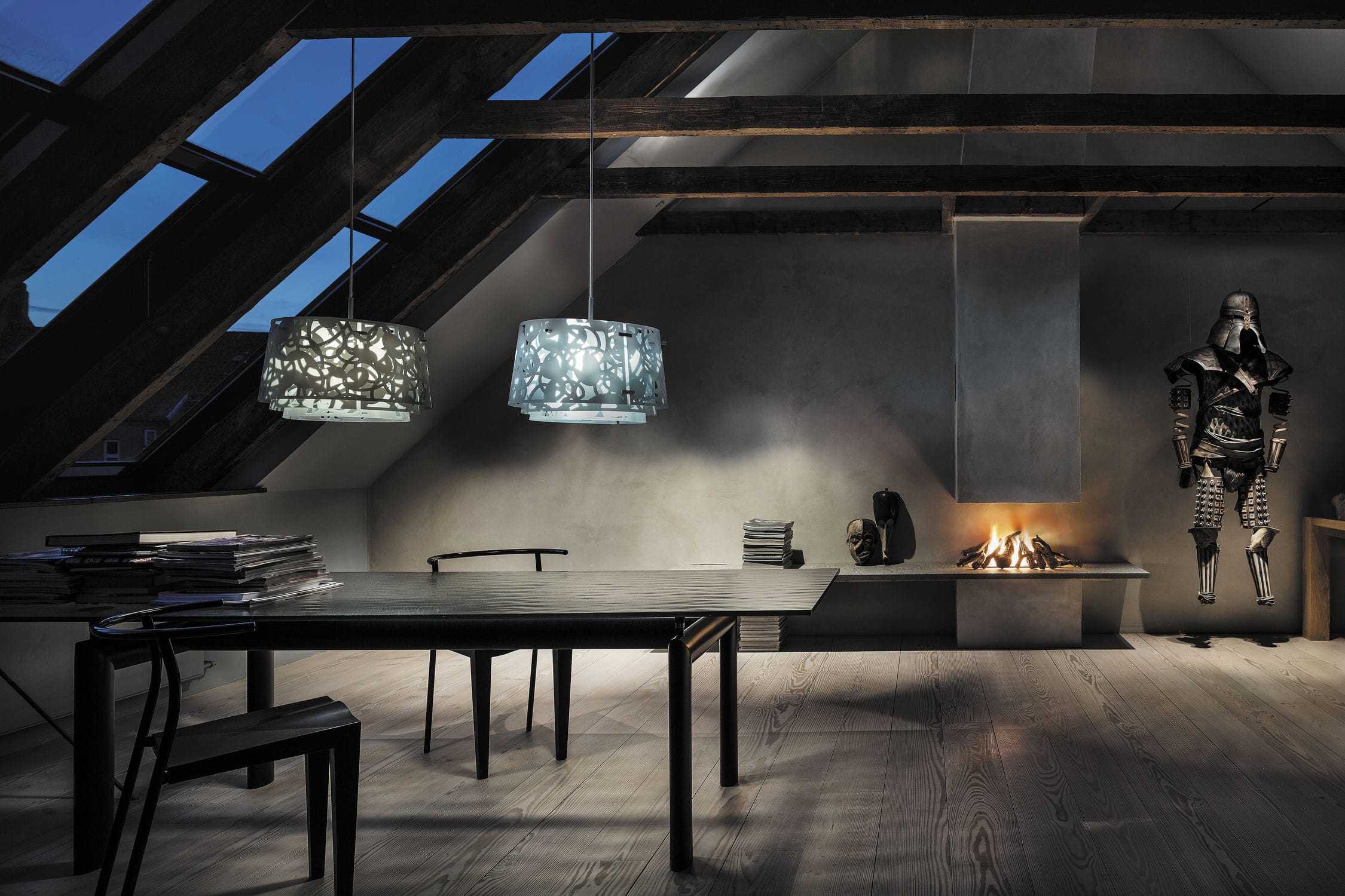 Pendant lamp - COLLAGE 600 - Louis Poulsen - aluminum / acrylic