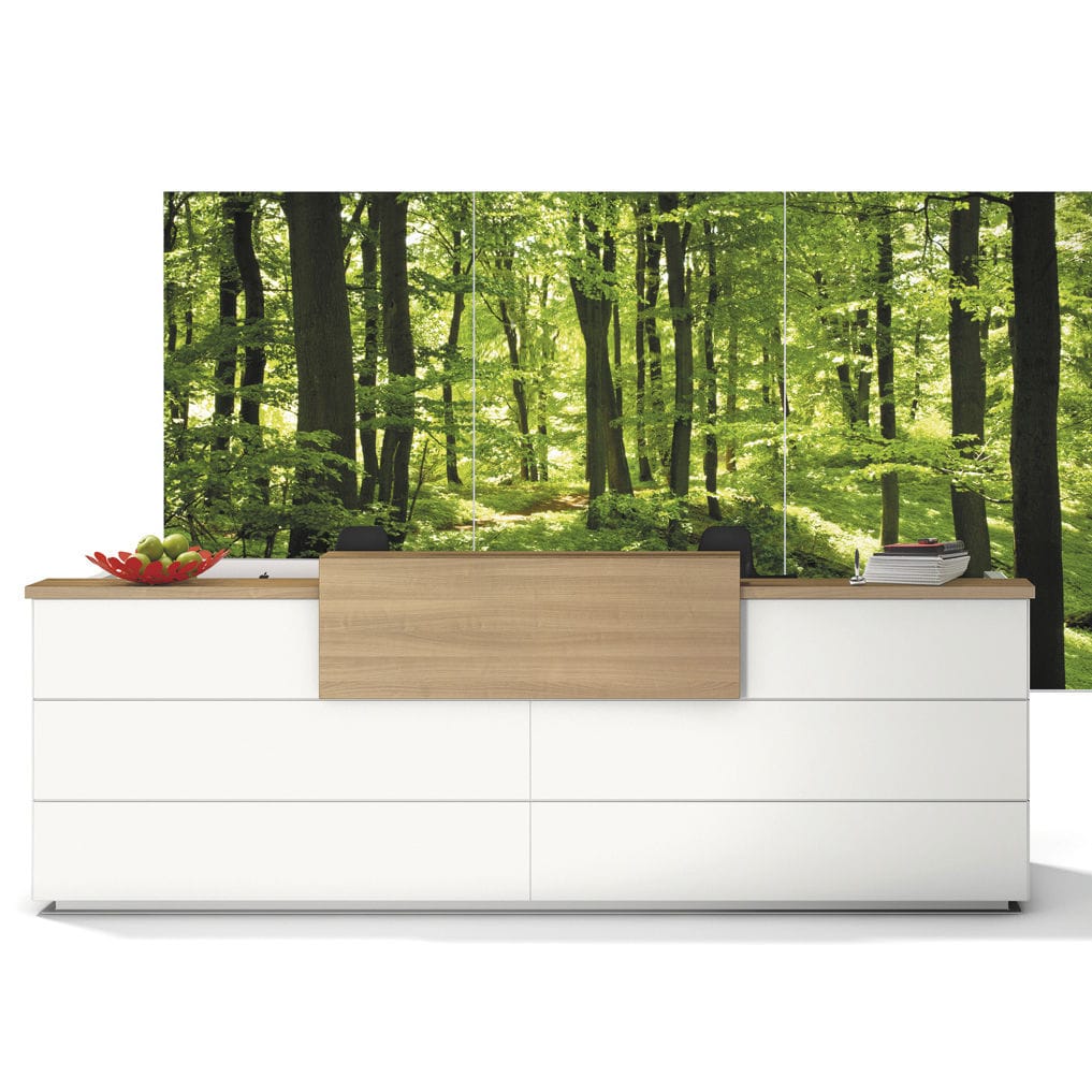 Corner Reception Desk Modular Wooden Laminate Winea Id