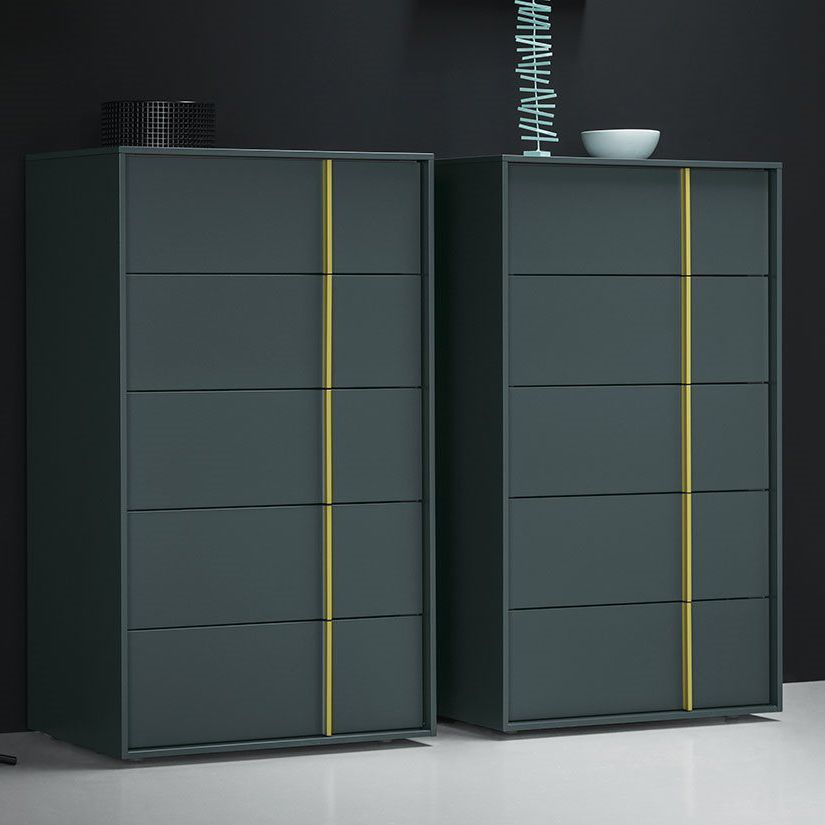 Contemporary Chiffonier Vertex Md House Lacquered Wood Ash Green 3001