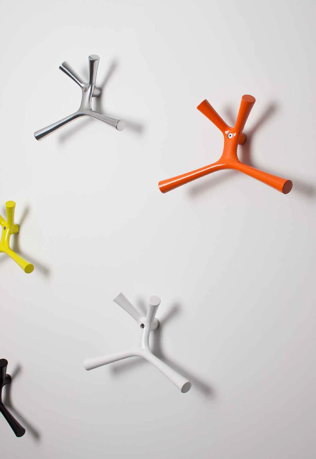 Contemporary coat hook KANGAROO Cascando aluminum / quadruple