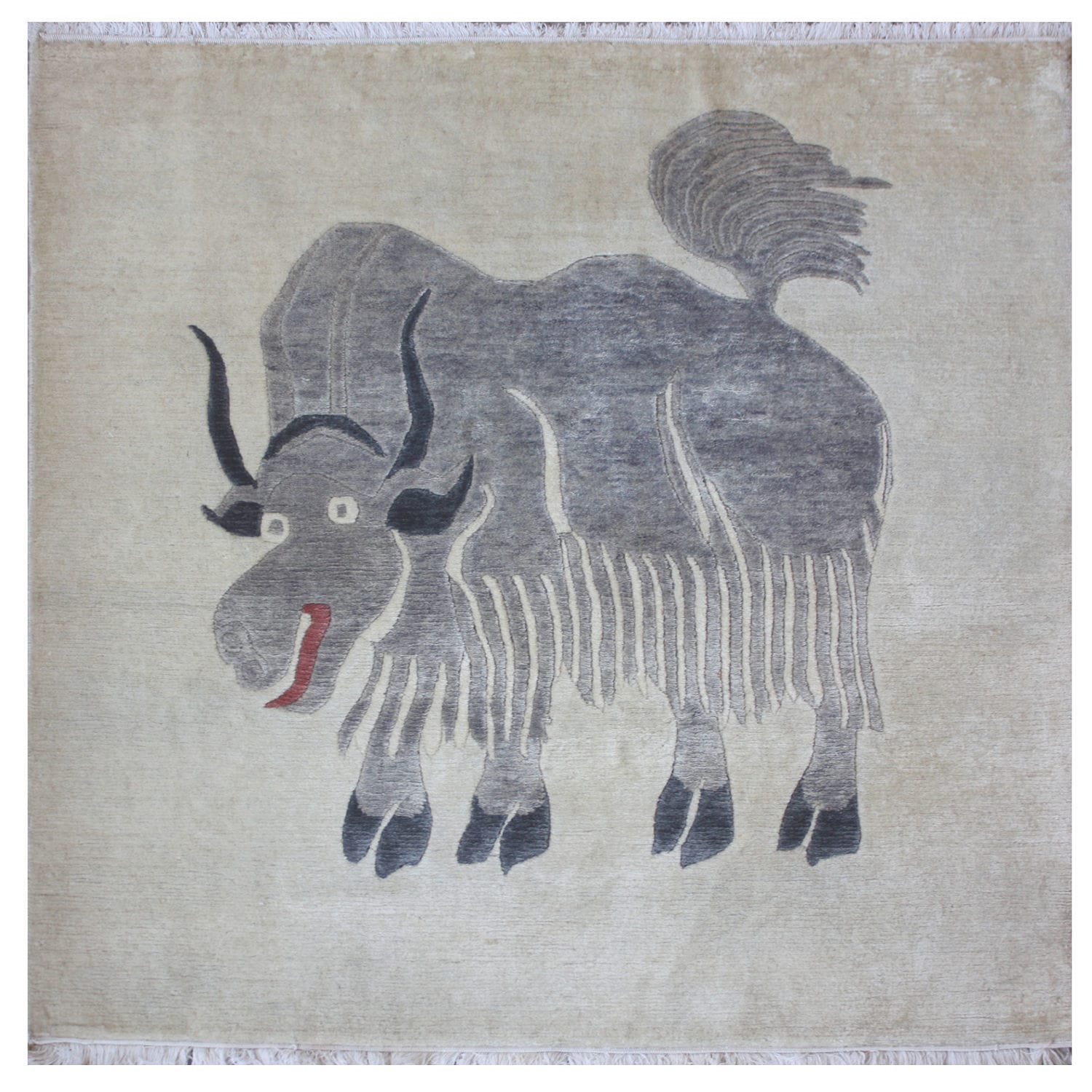 Contemporary rug Yak DESIGNER CARPETS animal motif / wool / square