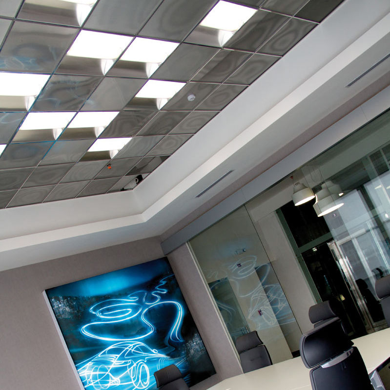 Aluminum Suspended Ceiling Steel Tile Flat 24 Atena Spa