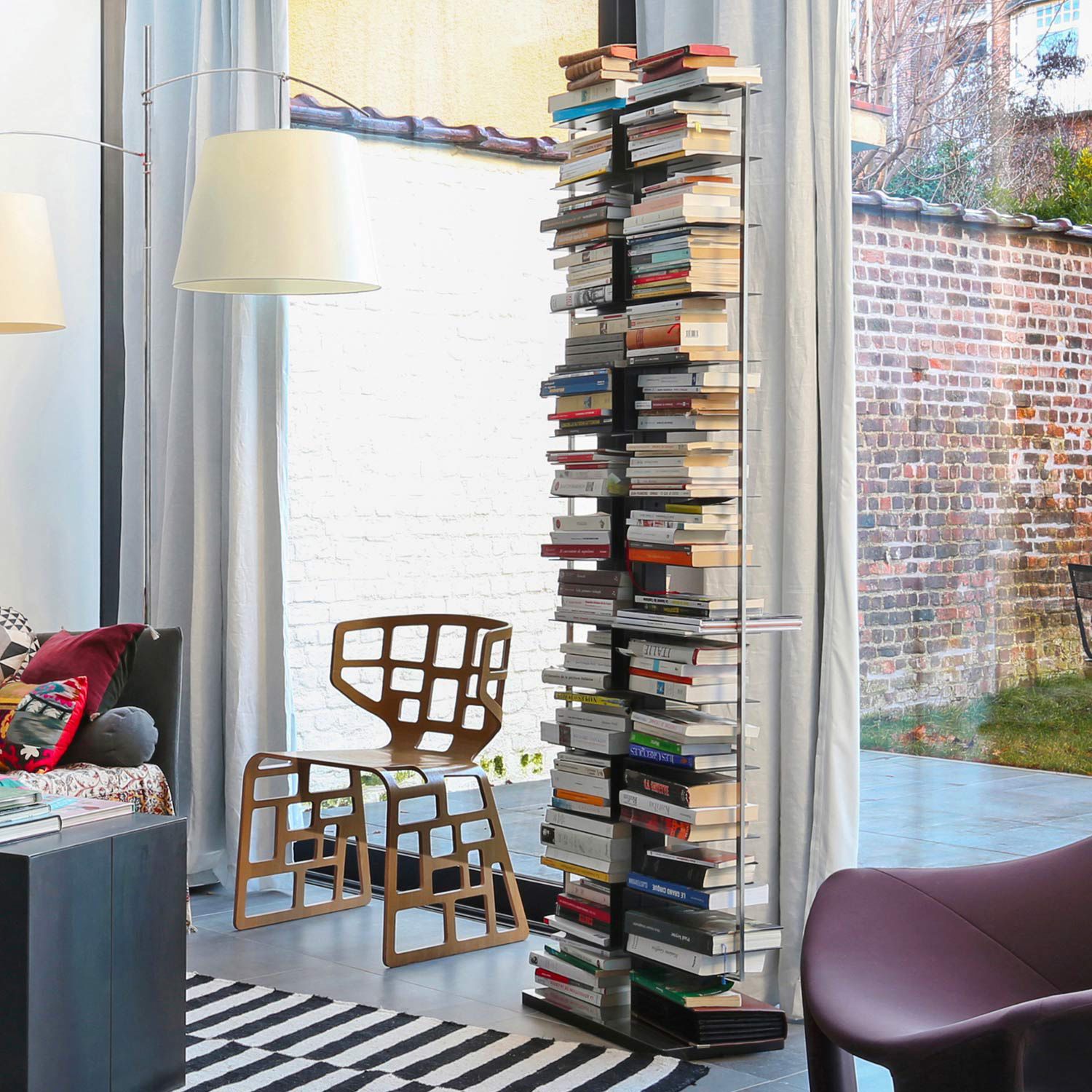 Contemporary shelf - PTOLOMEO X2 - OPINION CIATTI - stainless