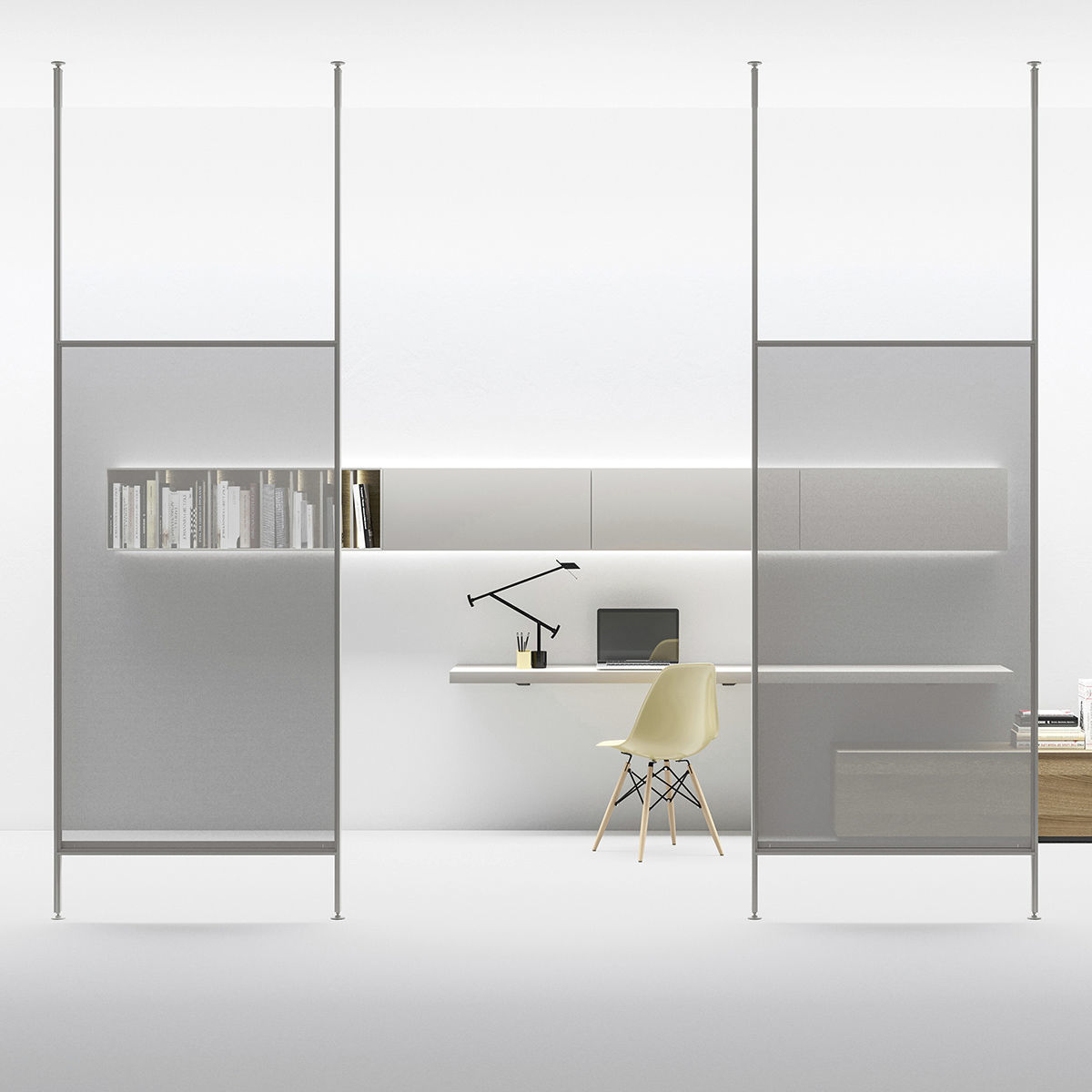 Aluminum room divider CACCARO canvas / indoor / freestanding