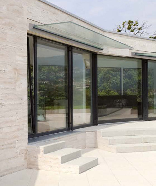 Entrance canopy - MAXIMA B-4040 - METALGLAS - metal / glass / contemporary