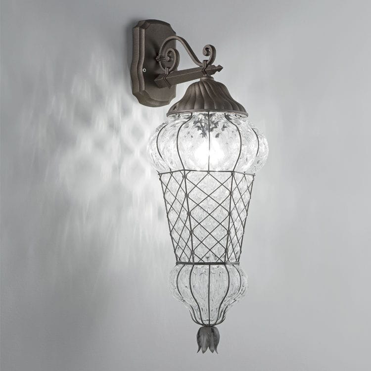 Traditional wall light - BABÀ - Siru Lighting - outdoor / metal / blown ...