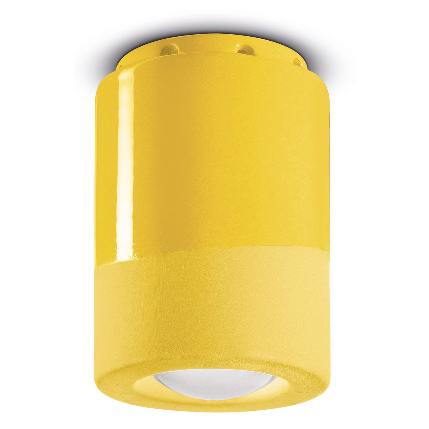 Contemporary ceiling light C985 Ferroluce round / ceramic / LED