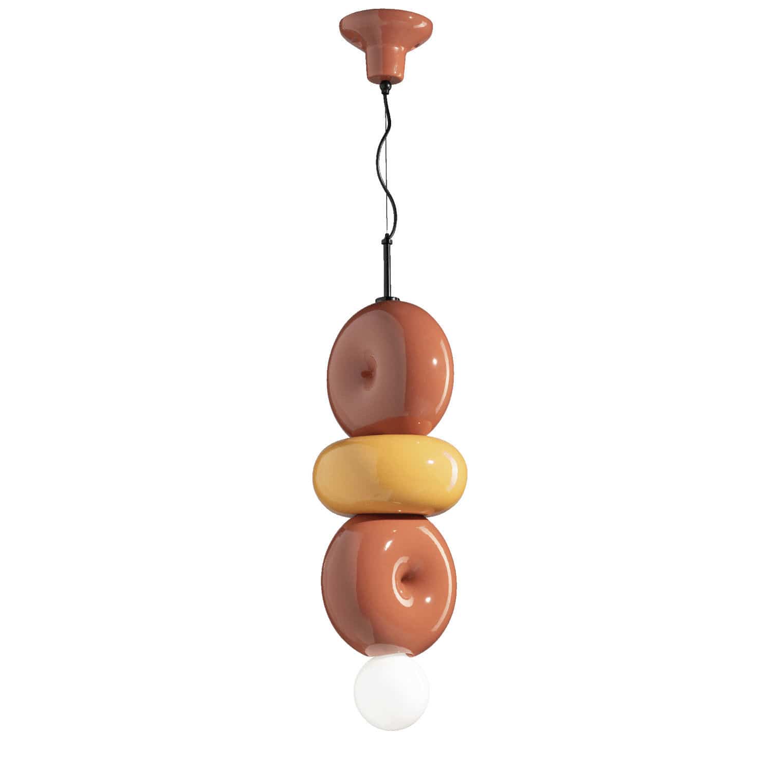 Pendant lamp - C2752 - Ferroluce - glass / ceramic / contemporary