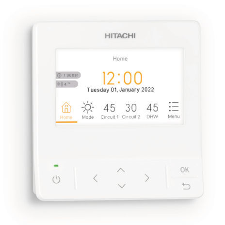 Heating system control panel - PC-ARFH2E - HITACHI - for heat pump ...
