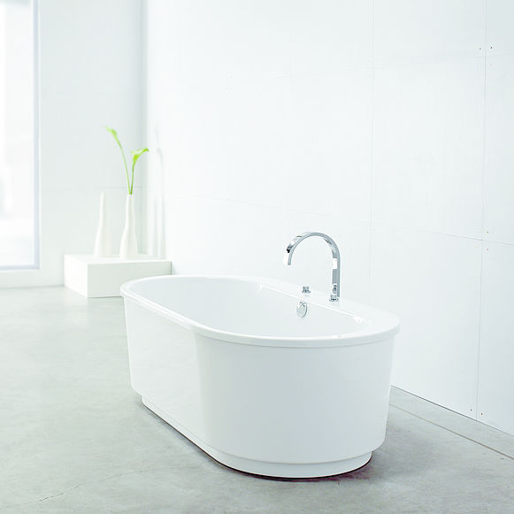 Oval bathtub FOSTER 6477 HOESCH freestanding / acrylic / white
