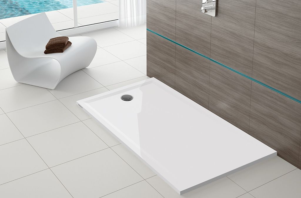 Rectangular shower base MUNA 4240xA HOESCH floor level / cast