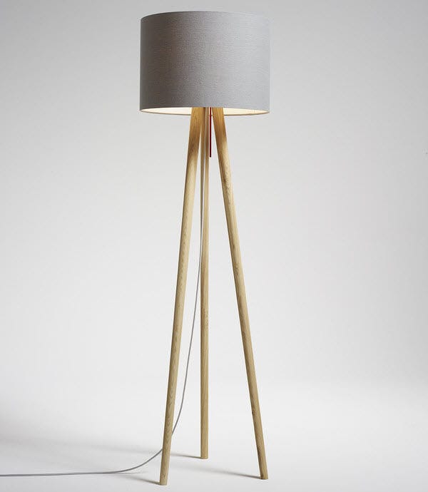Floor Standing Lamp Contemporary Fabric Wooden Sten Linum By Floor Standing Lamp Contemporary Fabric Wooden