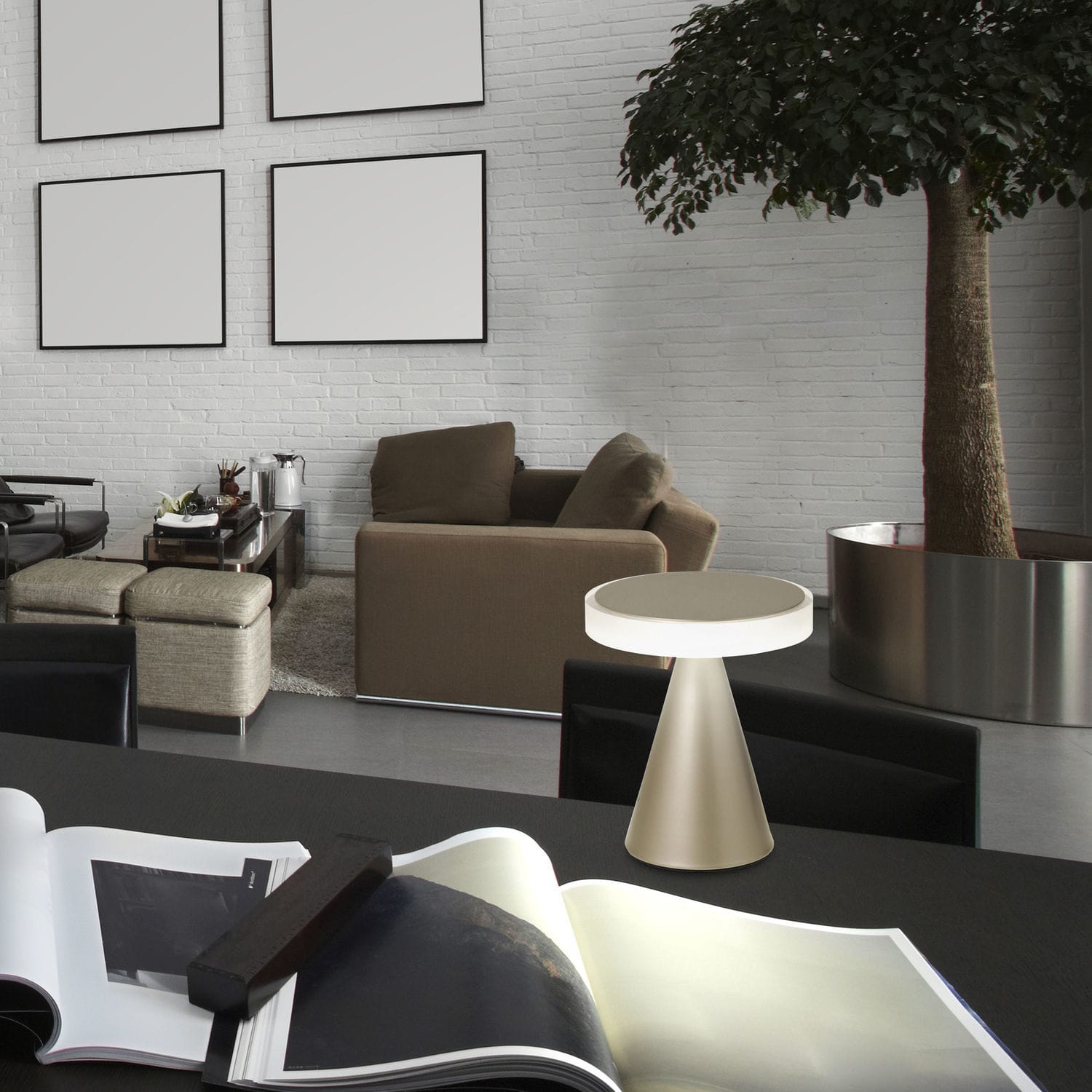 Table lamp NEUTRA Fabas Luce metal / methacrylate / contemporary