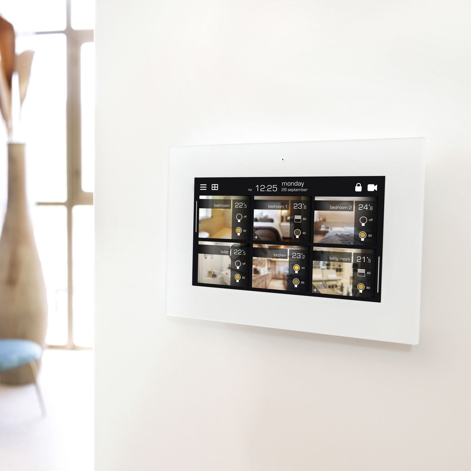 Home automation system touch screen VIIP10D Ingenium BES KNX wallmounted / digital