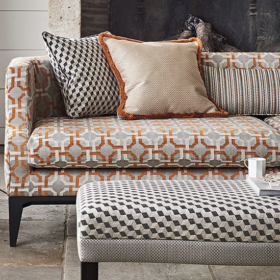 Upholstery Fabric For Curtains Geometric Pattern Polyester