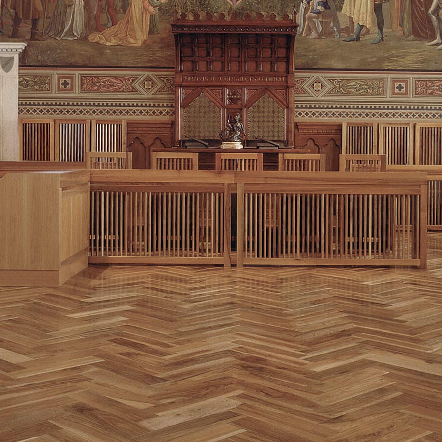 Solid Parquet Floor Glued Walnut Matte Mass Correnti Ali