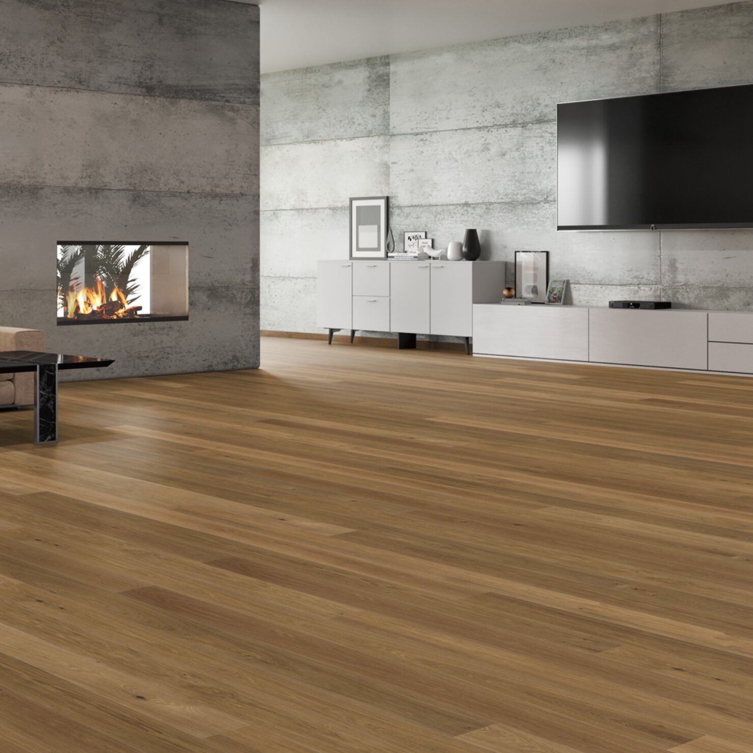 Engineered parquet floor - CARAMEL - tilo GmbH - oak / oiled / brushed