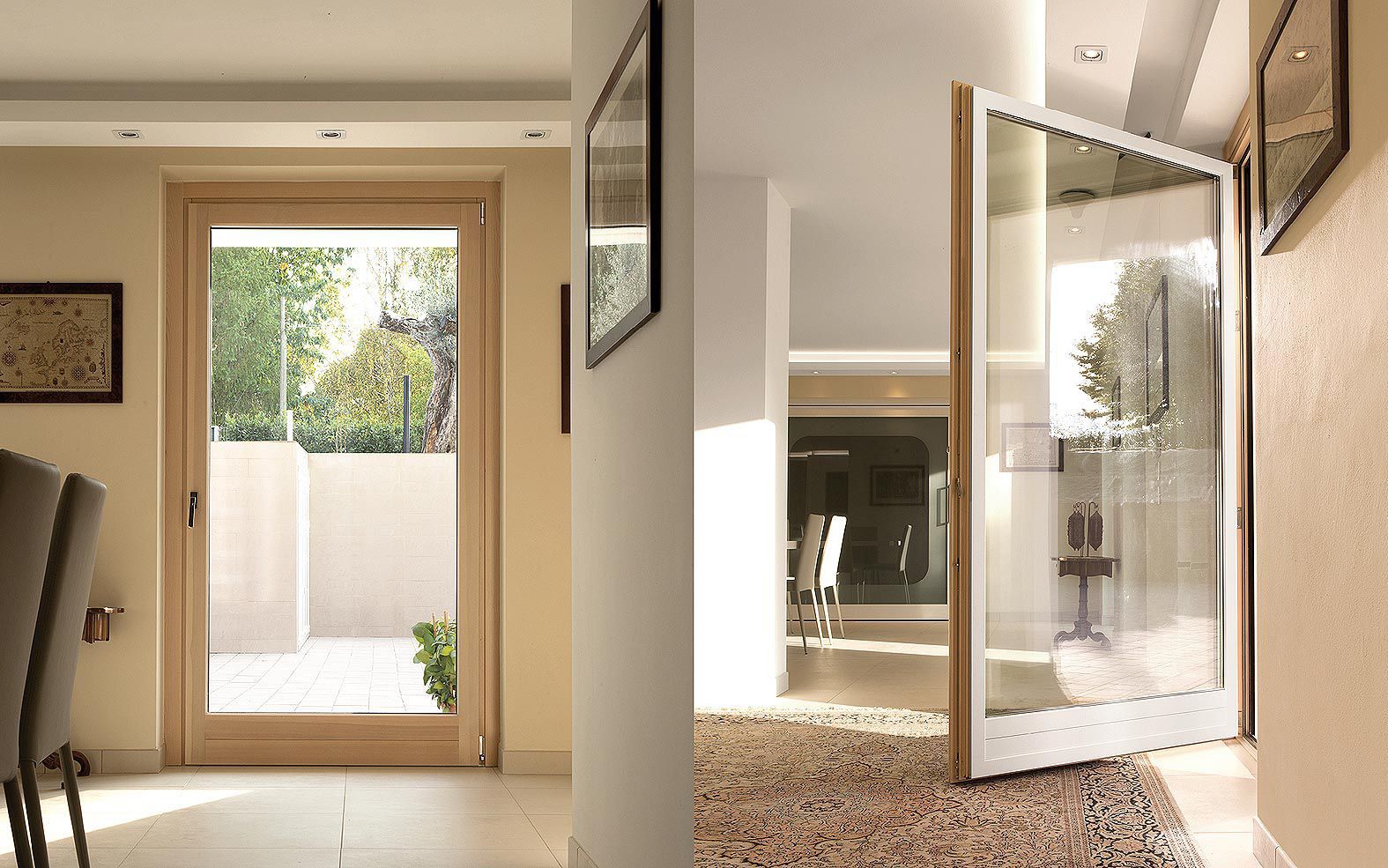 Swing French Door Wooden Aluminum With Integrated Venetian