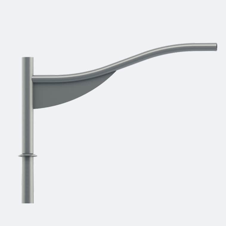 Aluminium lamp post arm NICEA RAGNI