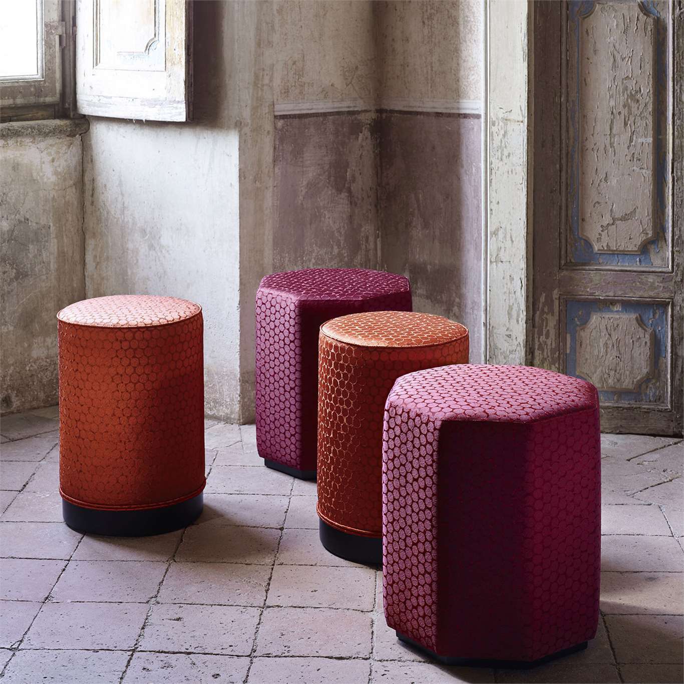 Upholstery fabric BROOKS Zoffany geometric pattern / polyester