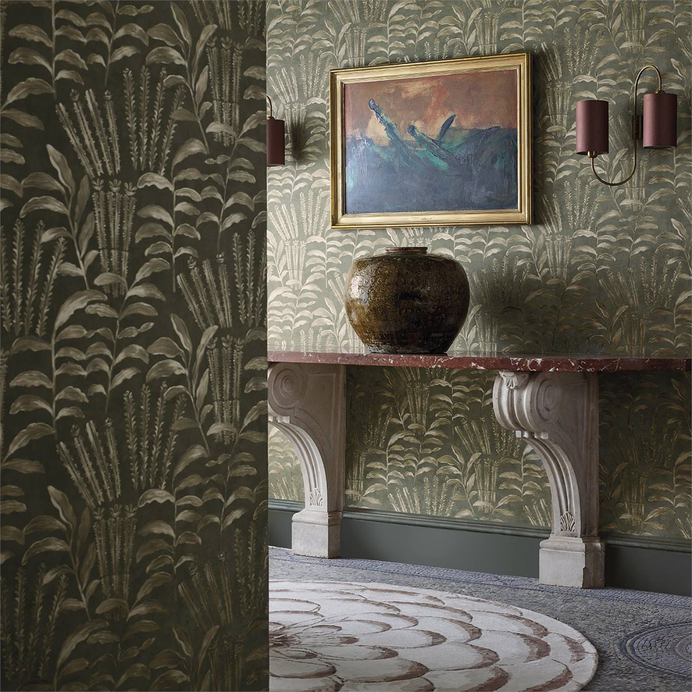 Contemporary wallpaper DARNLEY HIGHCLERE Zoffany nature pattern