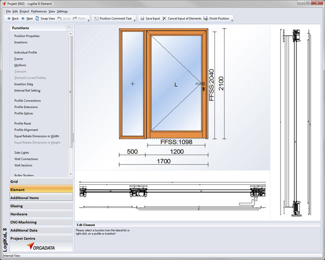 Drawing software LOGIKAL® BASICS ORGADATA AG calculation / for