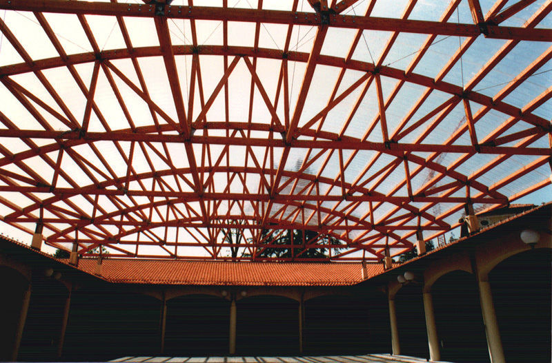 Wooden Roof Framing Curved Glulam Prefab Spacewood Wood