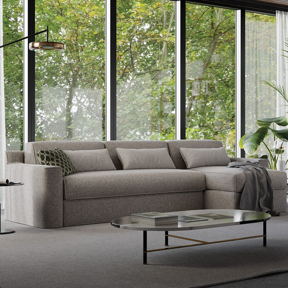 Sofa bed Jarreau Milano Bedding contemporary / gray / fabric