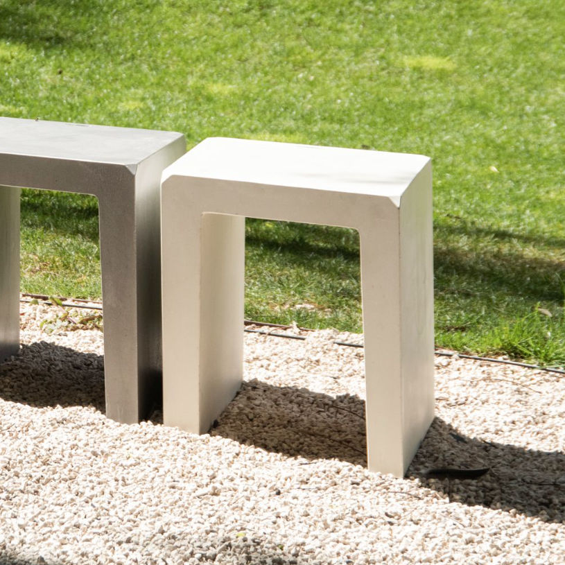 Contemporary stool - ISOMETRIC - METALCO - high-performance concrete ...