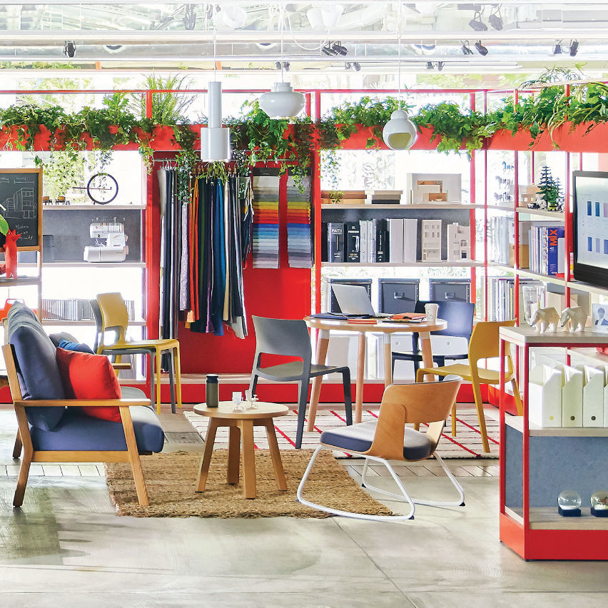 Steel coat hanger LIVES Okamura wooden