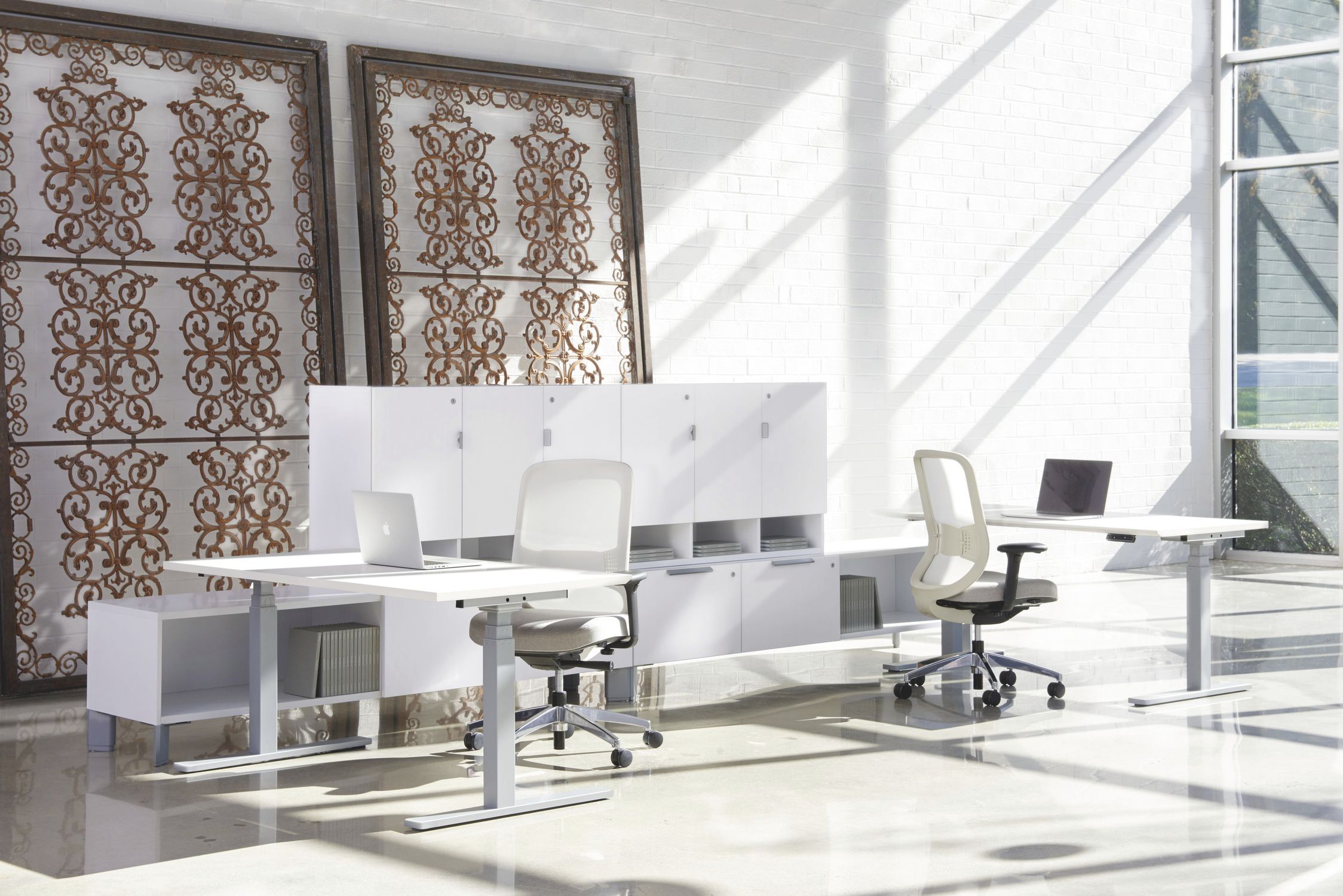 Contemporary work table HISPACE Teknion laminate / rectangular / for public buildings