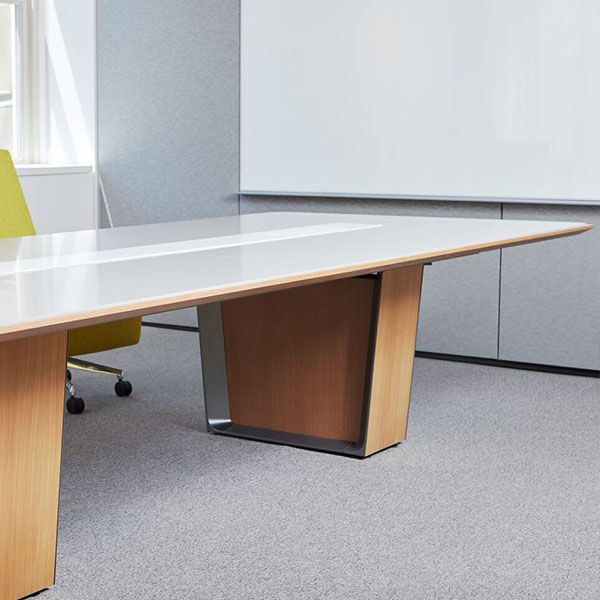 Contemporary conference table C+D Teknion wooden / laminate