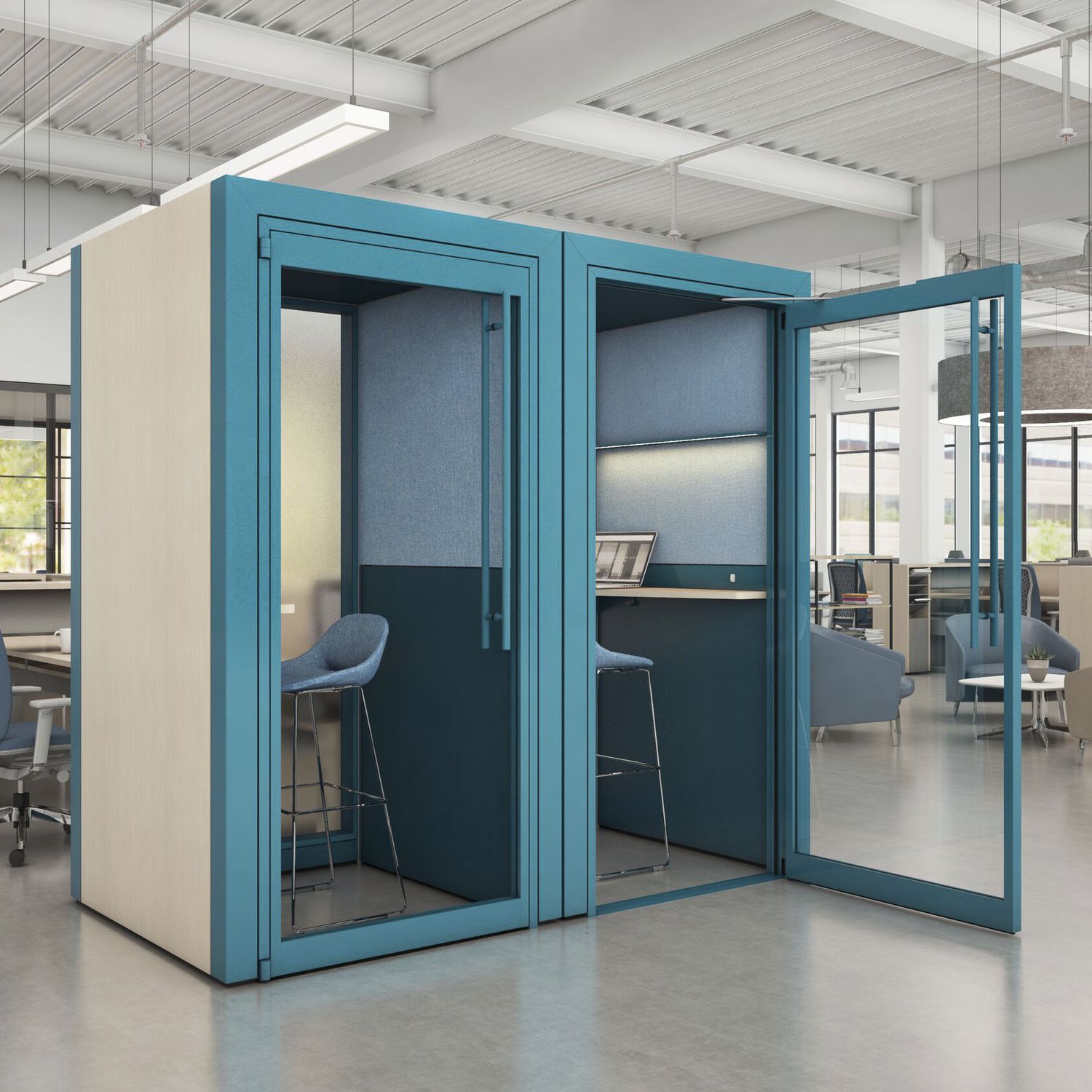 Acoustic office pod TEK BOOTH Teknion ergonomic / with integrated