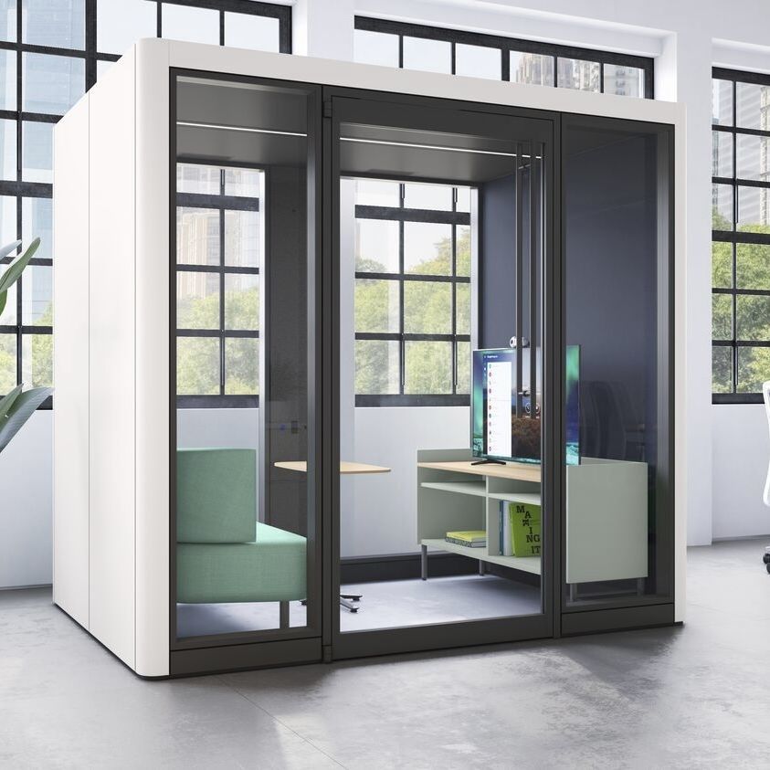 Acoustic office pod - TEK BOOTH - Teknion - ergonomic / with integrated ...