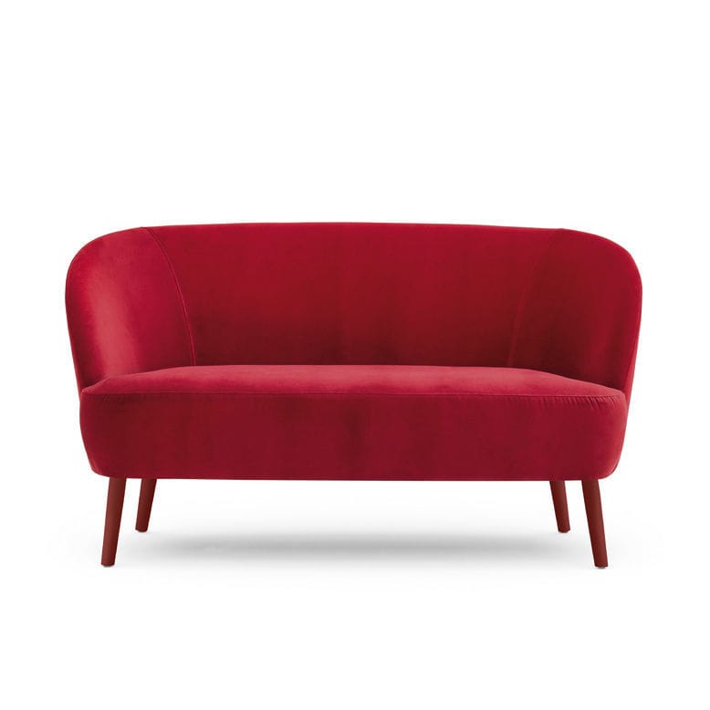 Red sofa - ROSE 03051 - Montbel - fabric / leather / wooden