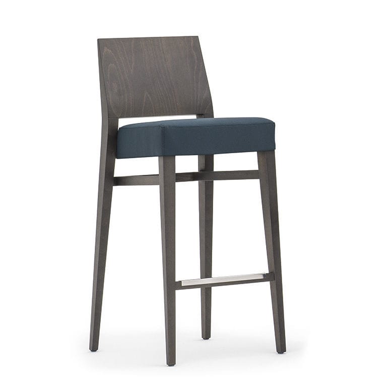 Contemporary bar chair TIMBERLY 01781 Montbel fabric / leather