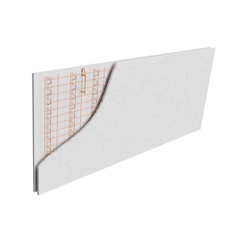 Reinforced concrete precast double wall ACROTÈRE RECTOR