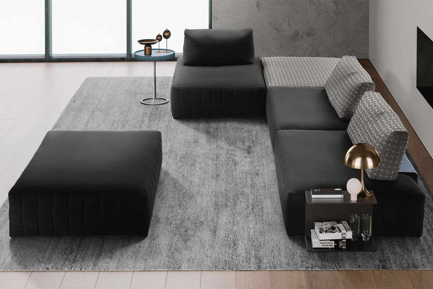 Modular sofa - Shanghai - Bodema - contemporary / fabric