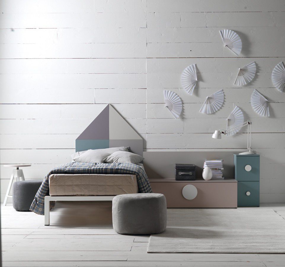 Single bed 184 Doimo Cityline contemporary / with headboard / child's