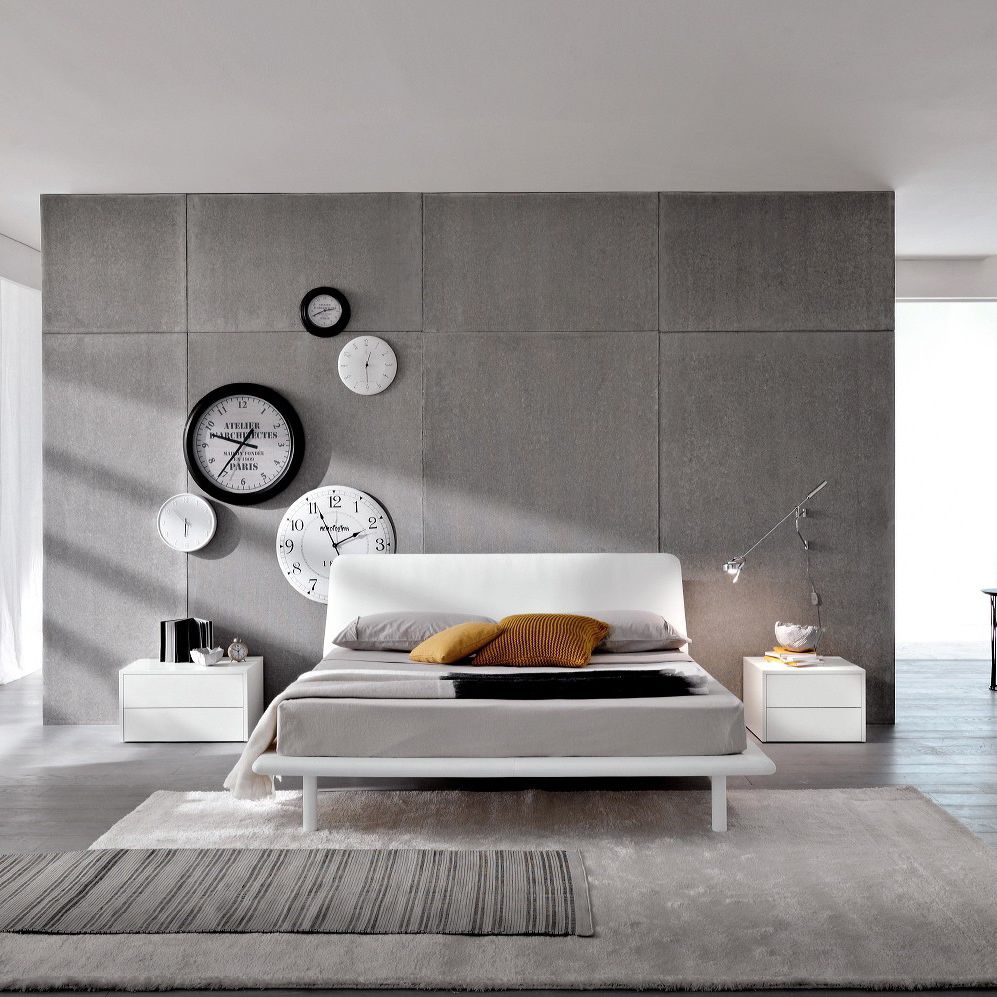 Double bed LONDON Doimo Cityline contemporary / upholstered / with headboard