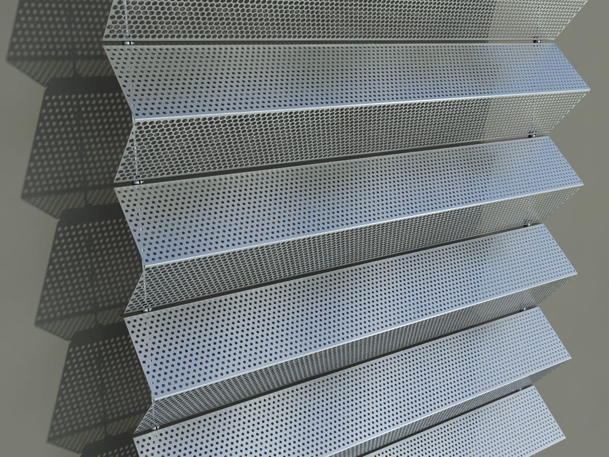 Panel cladding E1 LOCKER Group sheet metal / perforated / metal look
