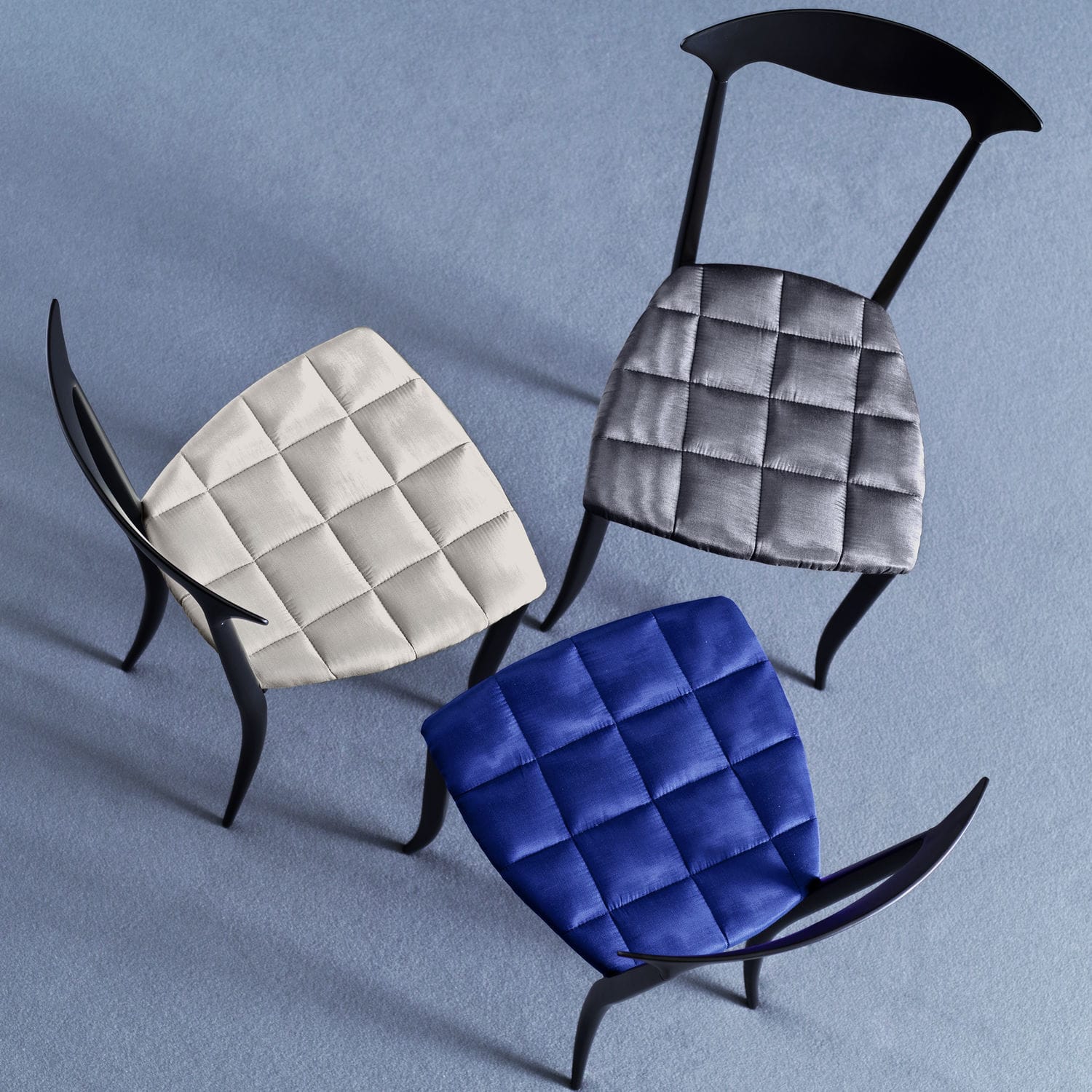 Contemporary dining chair CHARME fasem fabric / leather