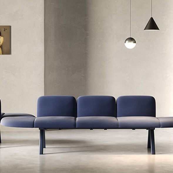 Modular upholstered bench - PANKY - Gaber - contemporary / fabric / leather