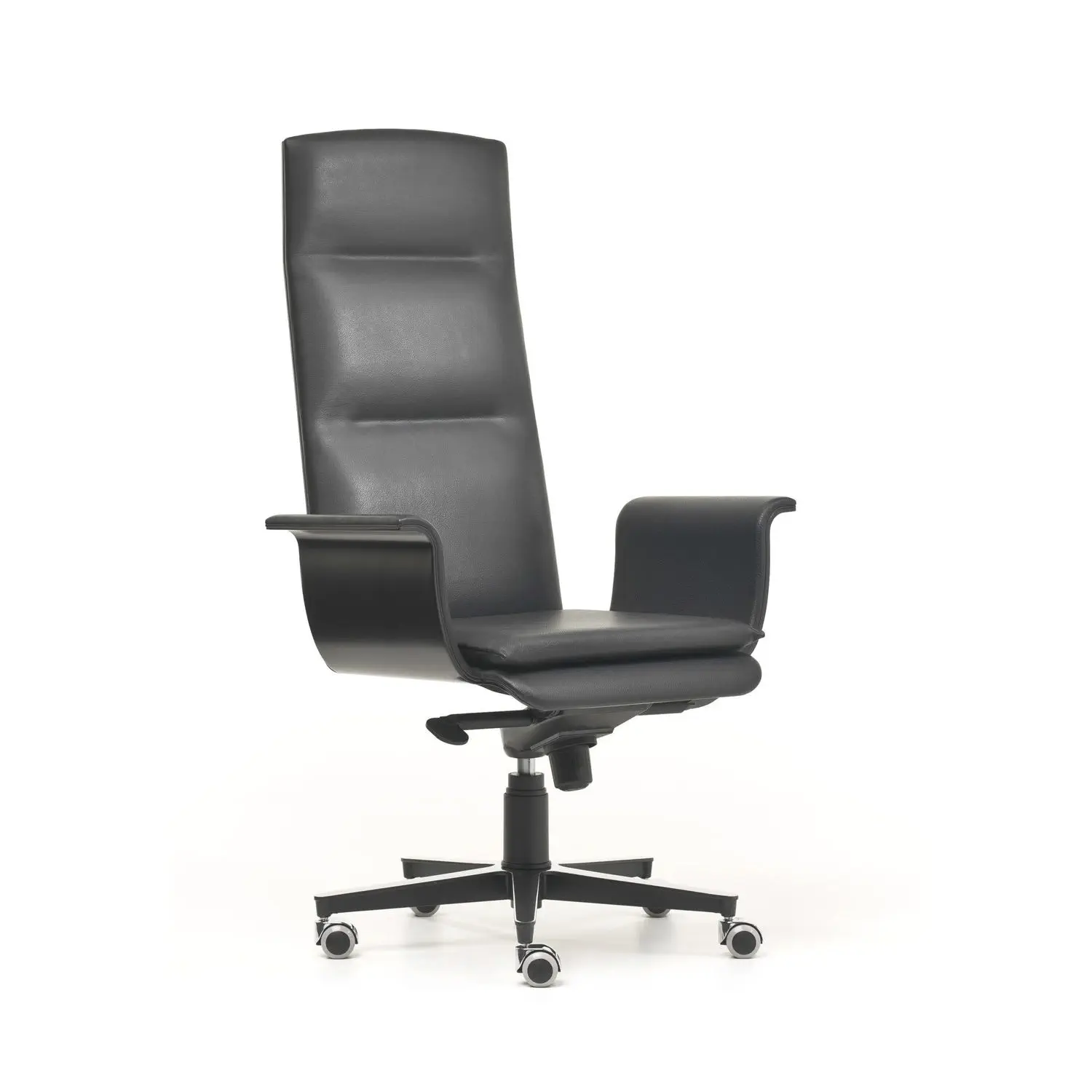 Contemporary office armchair - WING - i4 MARIANI - leather 